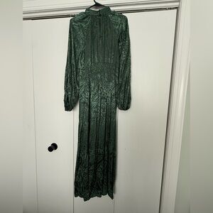 Anthropologie Forest Green Textured Dress